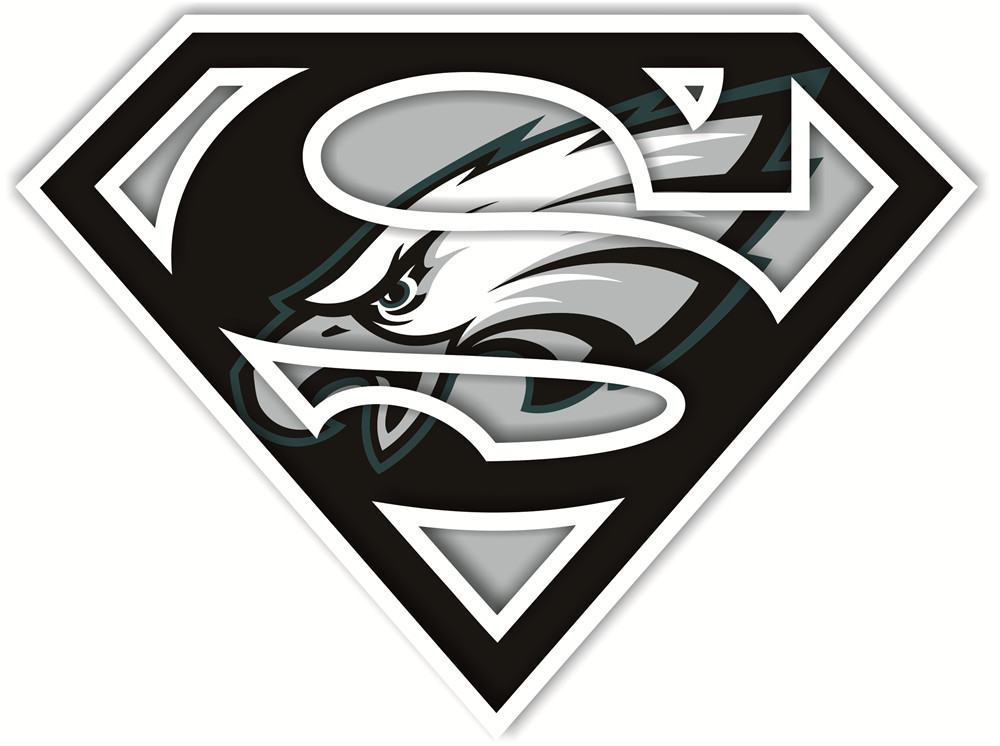 Philadelphia Eagles superman logos iron on heat transfer...